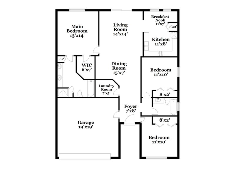 1,780/Mo, 7816 Monarch Garden Cir Apollo Beach, FL 33572 Floor Plan View