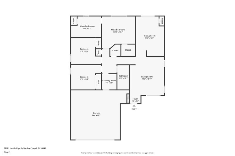 3,020/Mo, 32121 Northridge Dr Wesley Chapel, FL 33545 Floor Plan View