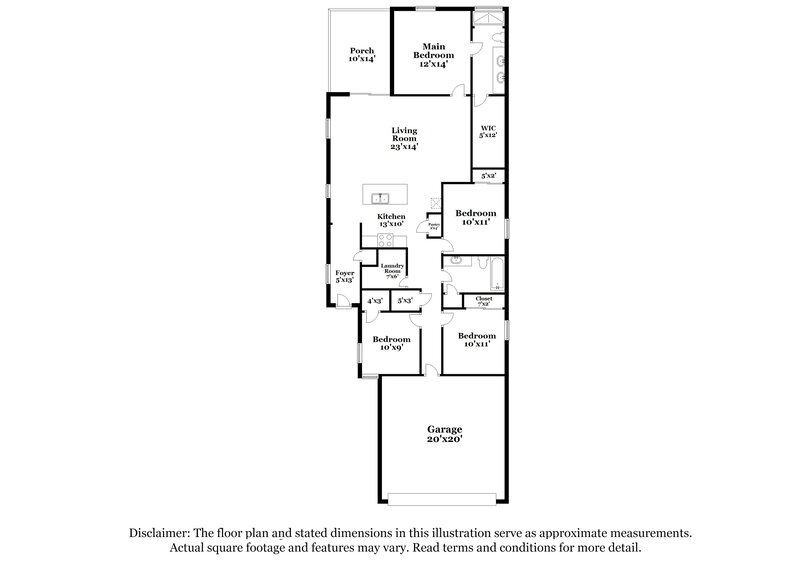 2,040/Mo, 2298 Shasta Street Lakeland, FL 33805 Floor Plan View