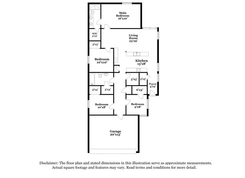 1,995/Mo, 2286 Shasta Street Lakeland, FL 33805 Floor Plan View