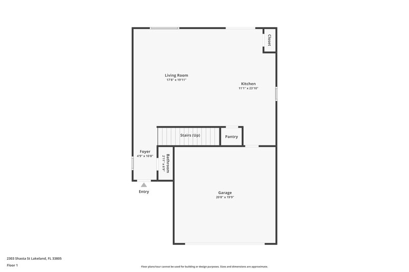 2,075/Mo, 2303 Shasta Street Lakeland, FL 33805 Floor Plan View