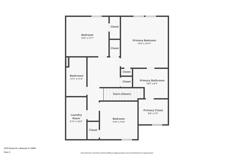 2,075/Mo, 2275 Shasta Street Lakeland, FL 33805 Floor Plan View 2