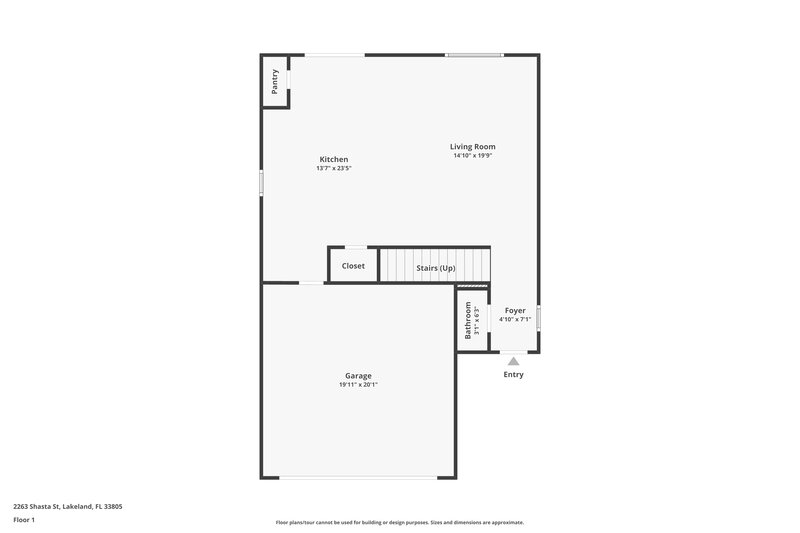 2,075/Mo, 2263 Shasta Street Lakeland, FL 33805 Floor Plan View
