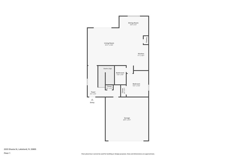 2,455/Mo, 2223 Shasta Street Lakeland, FL 33805 Floor Plan View