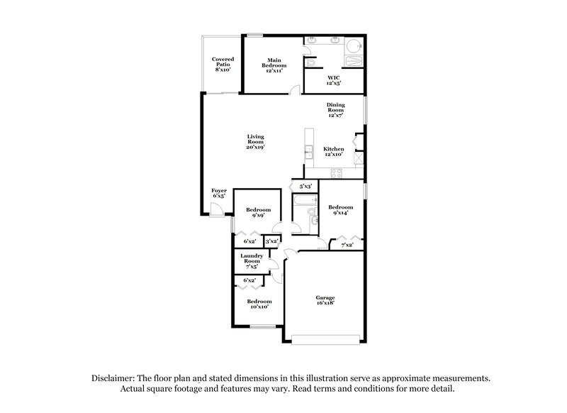 2,095/Mo, 4124 Sundance Place Loop Mulberry, FL 33860 Floor Plan View