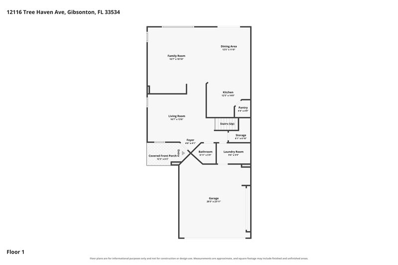 2,195/Mo, 12116 Tree Haven Ave Gibsonton, FL 33534 Floor Plan View