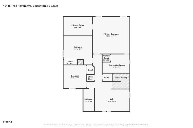 2,195/Mo, 12116 Tree Haven Ave Gibsonton, FL 33534 Floor Plan View 2