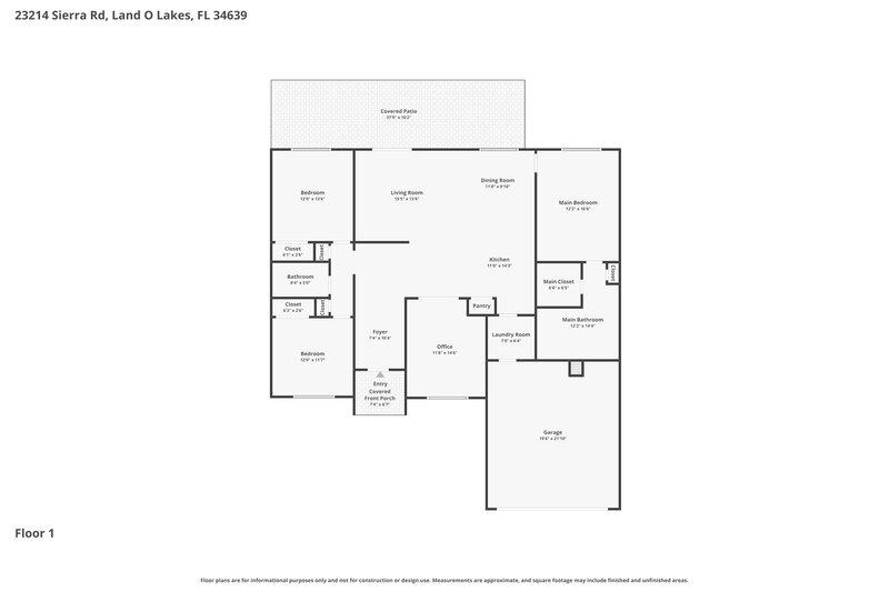 2,350/Mo, 23214 Sierra Rd Land O' Lakes, FL 34639 Floor Plan View