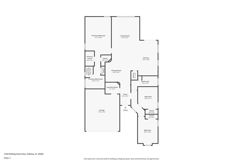 2,270/Mo, 1224 Rolling Stone Run Odessa, FL 33556 Floor Plan View