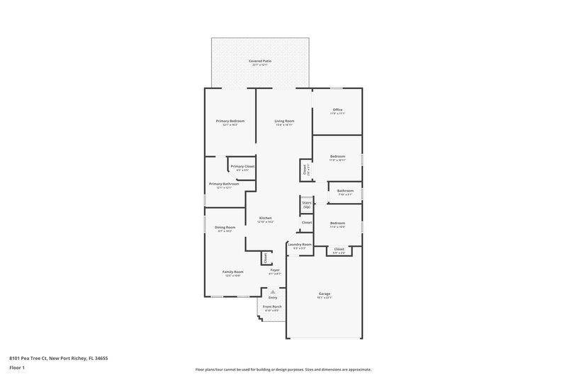 2,495/Mo, 8101 Pea Tree Ct Trinity, FL 34655 Floor Plan View