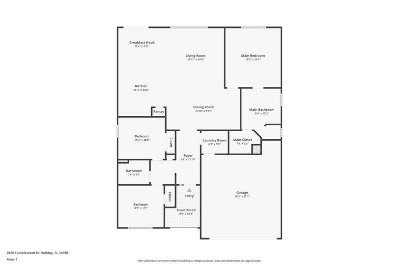 2,265/Mo, 23217 Bayou Grove St Land O Lakes, FL 34639 Floor Plan View