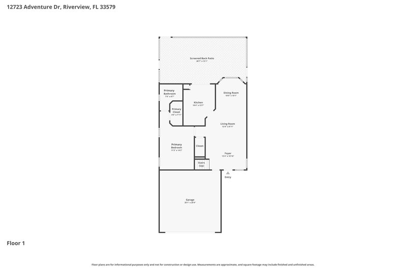 2,100/Mo, 12723 Adventure Dr Riverview, FL 33579 Floor Plan View