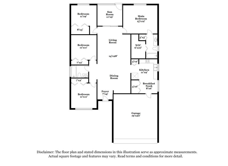 2,020/Mo, 11716 Brenford Crest Dr Riverview, FL 33579 Floor Plan View