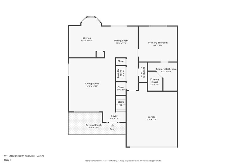 2,205/Mo, 11116 Newbridge Dr Riverview, FL 33579 Floorplan View