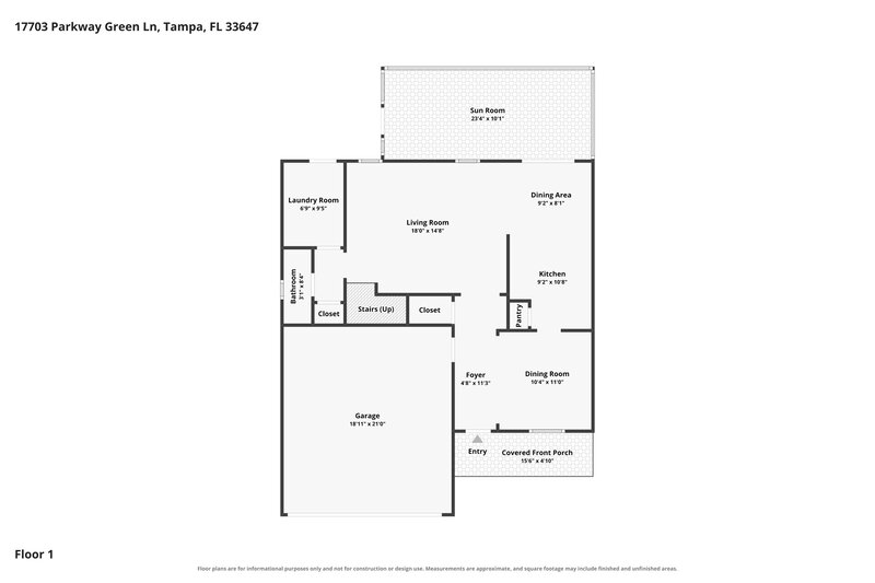 2,310/Mo, 17703 Parkway Green Ln Tampa, FL 33647 Floor Plan View