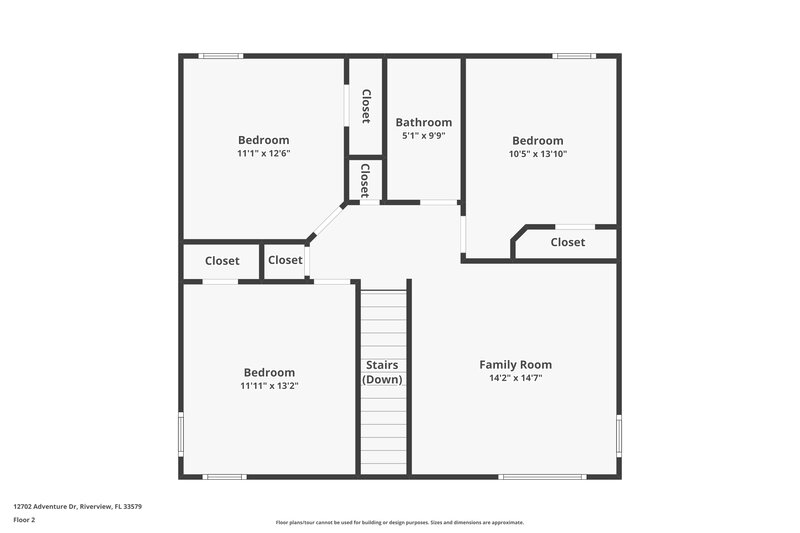 2,250/Mo, 12702 Adventure Dr Riverview, FL 33579 Floor Plan View 2