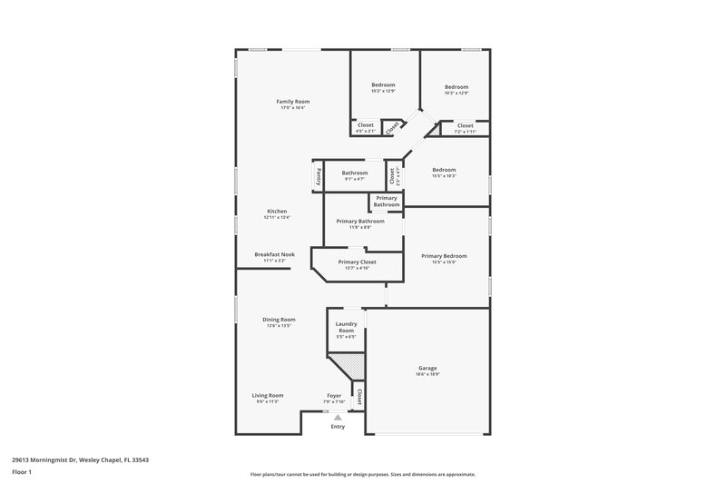 2,250/Mo, 29613 Morningmist Dr Wesley Chapel, FL 33543 Floor Plan View