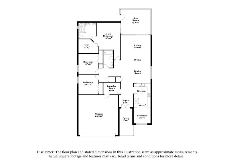 2,095/Mo, 1512 Wakefield Dr Brandon, FL 33511 Floor Plan View