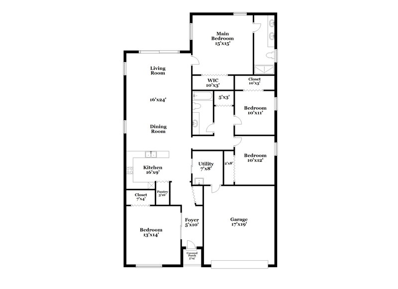 2,220/Mo, 7702 Prospect Hill Cir New Port Richey, FL 34654 Floor Plan View