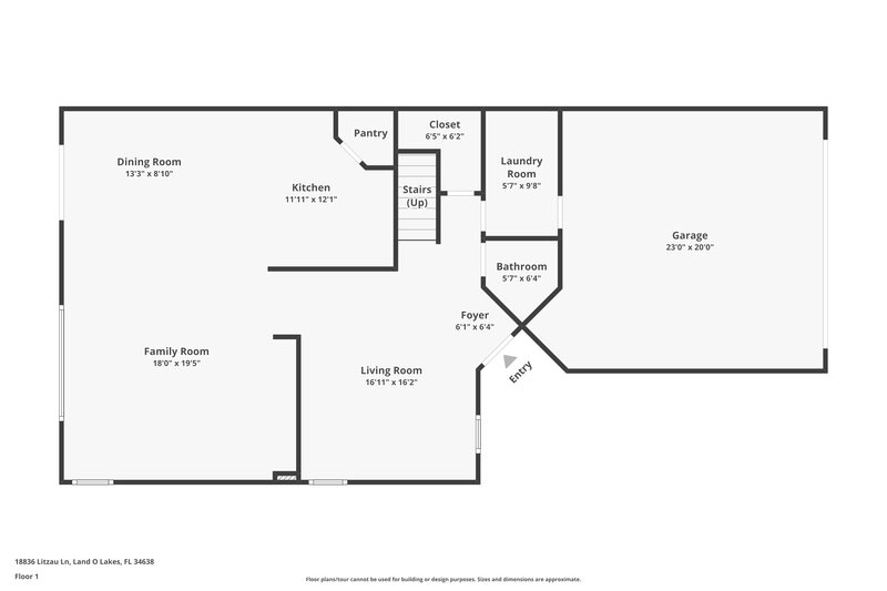 2,430/Mo, 18836 Litzau Ln Land O Lakes, FL 34638 Floor Plan View