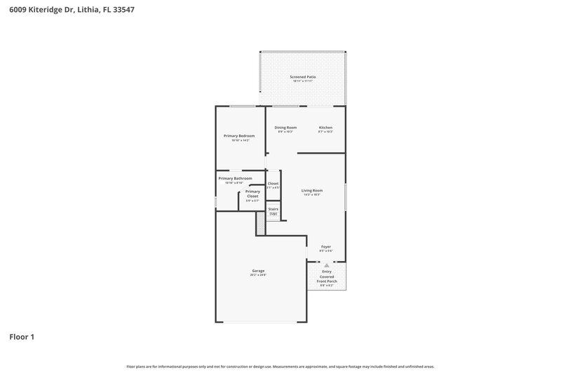 2,250/Mo, 6009 Kiteridge Dr Lithia, FL 33547 Floorplan View
