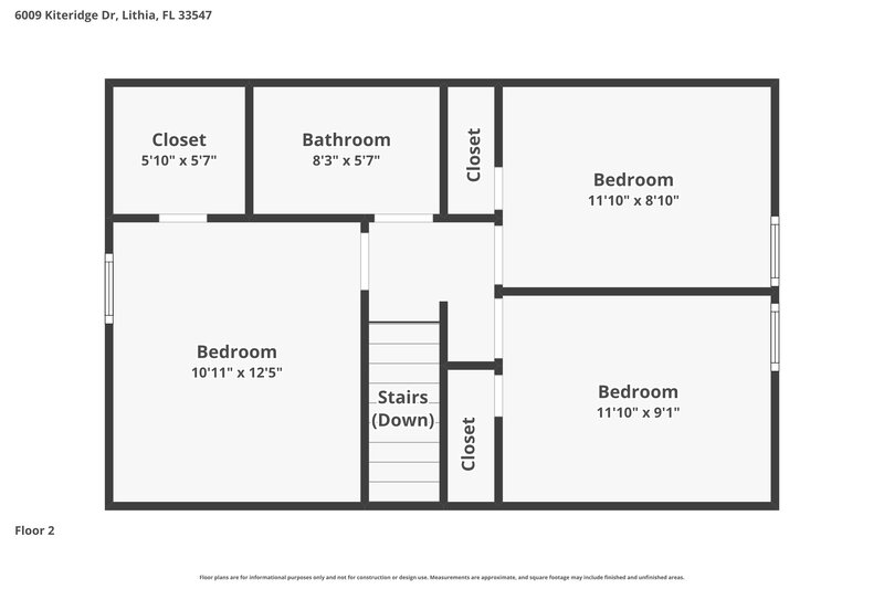 2,250/Mo, 6009 Kiteridge Dr Lithia, FL 33547 Floorplan View 2