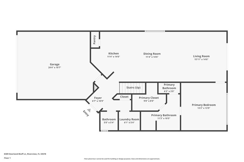 3,910/Mo, 8309 Deerland Bluff Ln Riverview, FL 33578 Floor Plan View