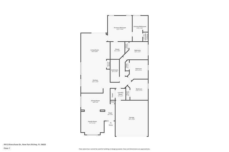 2,685/Mo, 9912 Riverchase Dr New Port Richey, FL 34655 Floor Plan View