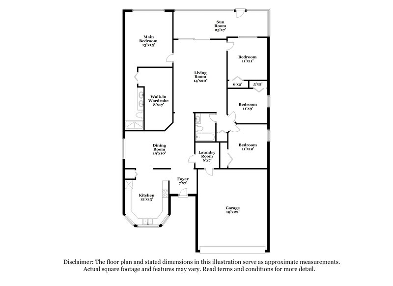 2,150/Mo, 1771 Williamsburg Dr Bartow, FL 33830 Floor Plan View