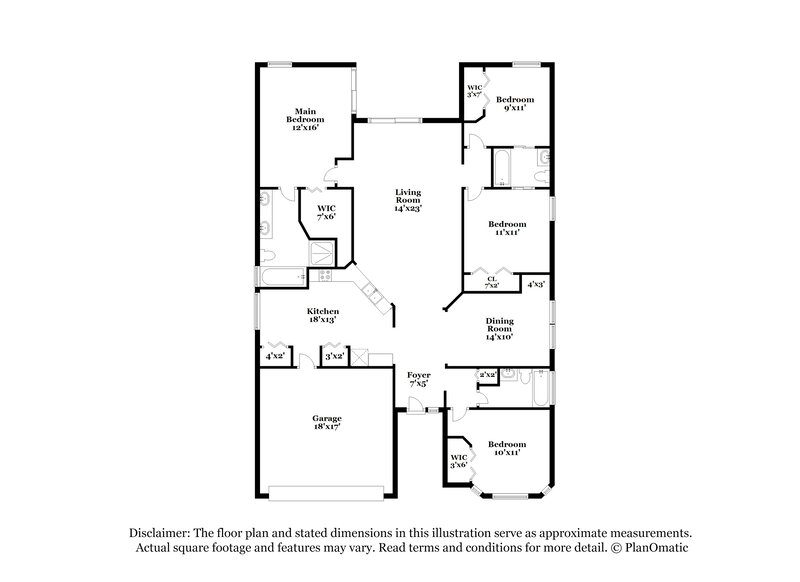 2,530/Mo, 10038 Creek Bluff Dr Riverview, FL 33578 Floor Plan View