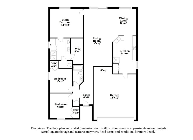 2,170/Mo, 12411 Cedarfield Dr Riverview, FL 33579 Floor Plan View