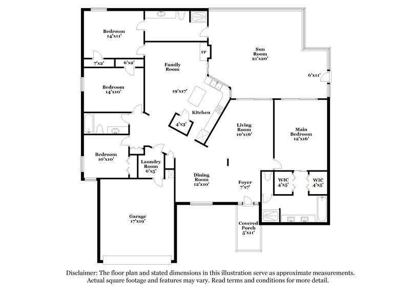 4,470/Mo, 2612 Brianholly Dr Valrico, FL 33596 Floor Plan View