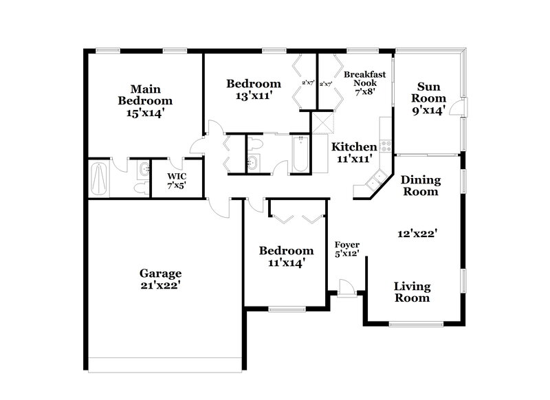 2,250/Mo, 1637 Totem Pole Way Lutz, FL 33559 Floor Plan View