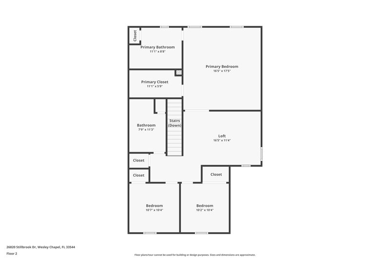 2,150/Mo, 26820 Stillbrook Dr Wesley Chapel, FL 33544 Floor Plan View 2