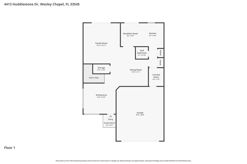 2,485/Mo, 4413 Huddlestone Dr Zephyrhills, FL 33545 Floor Plan View