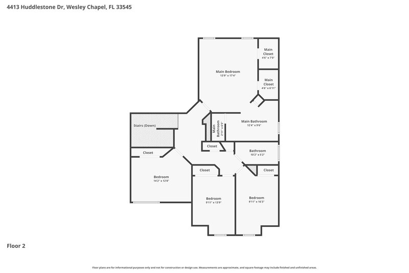 2,485/Mo, 4413 Huddlestone Dr Zephyrhills, FL 33545 Floor Plan View 2
