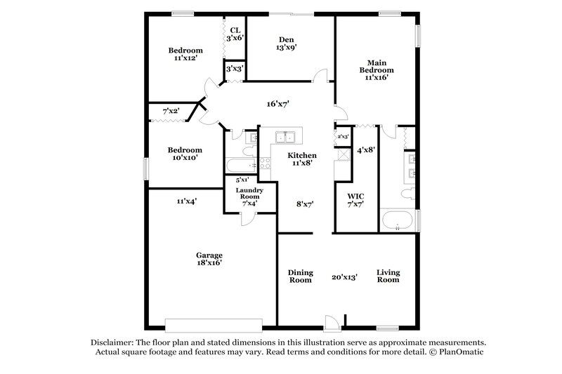 2,230/Mo, 4713 Wolfram Ln New Port Richey, FL 34653 Floor Plan View