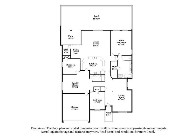 2,605/Mo, 907 Pyrite Ct Valrico, FL 33594 Floorplan View