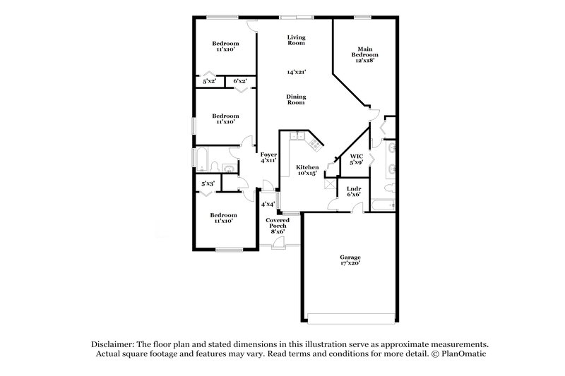 3,520/Mo, 11733 Brenford Crest Dr Riverview, FL 33579 Floor Plan View