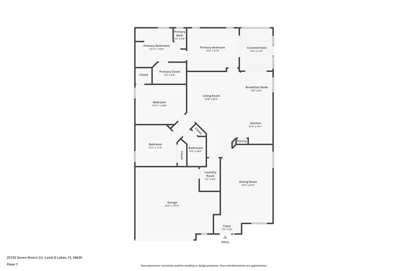 2,310/Mo, 25152 Seven Rivers Cir Land O' Lakes, FL 34639 Floor Plan View