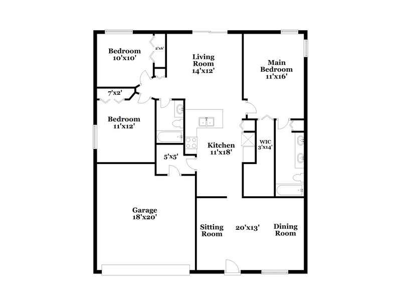 2,235/Mo, 8614 Cara Park Way Tampa, FL 33635 Floor Plan View