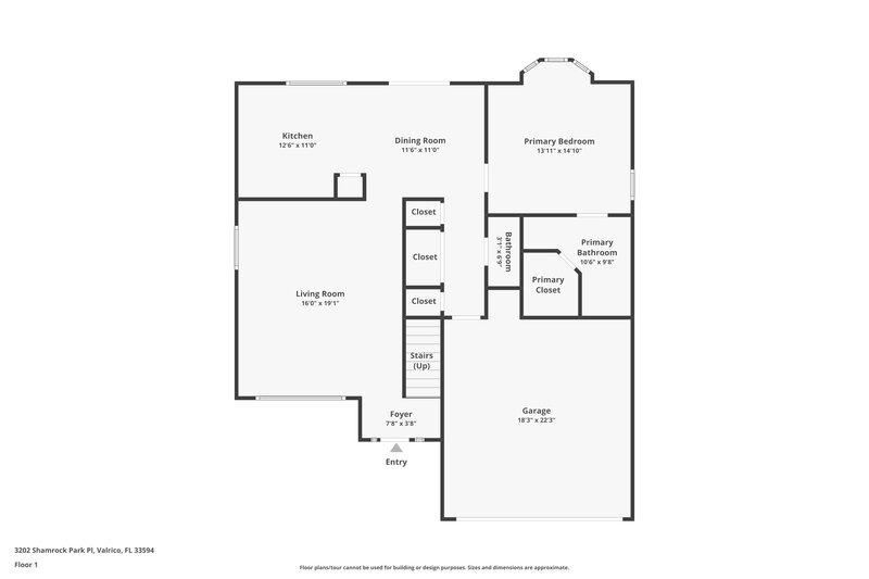 4,410/Mo, 3202 Shamrock Park Pl Valrico, FL 33594 Floorplan View