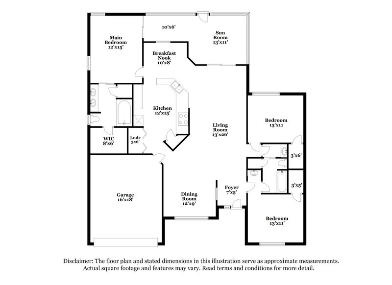 2,075/Mo, 9830 Cristina Dr Riverview, FL 33569 Floor Plan View