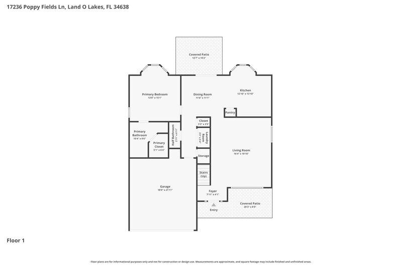 0/Mo, 17236 Poppy Fields Ln Land O' Lakes, FL 34638 Floor Plan View