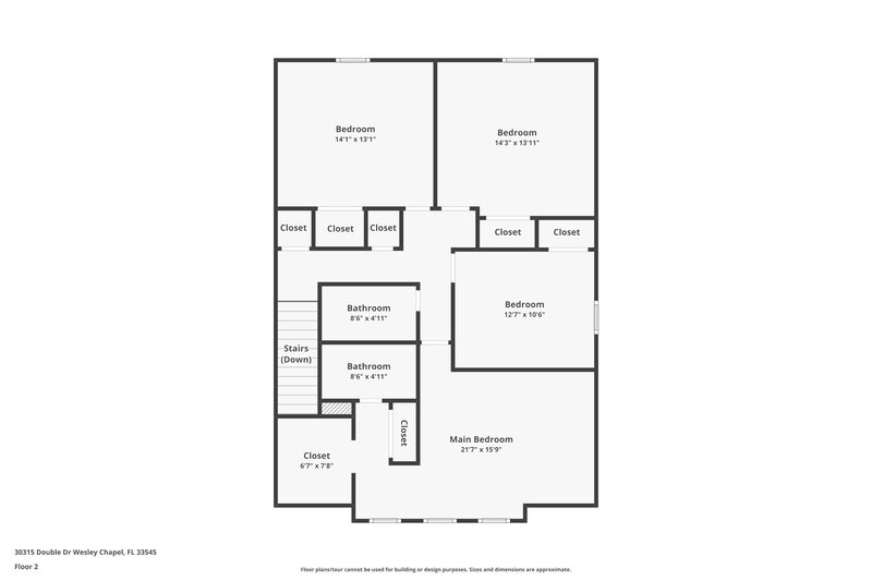 2,065/Mo, 30315 Double Dr Wesley Chapel, FL 33545 Floor Plan View 2