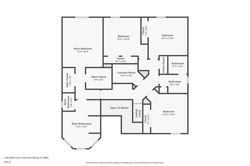 2,795/Mo, 1422 Kaffir Lily Ct Trinity, FL 34655 Floor Plan View 2