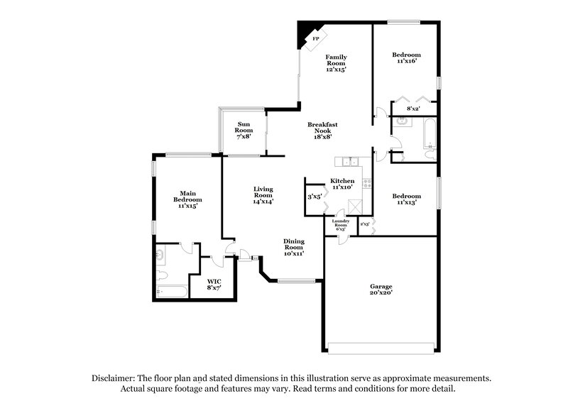 2,215/Mo, 4640 Burlington Rd Land O' Lakes, FL 34639 Floor Plan View