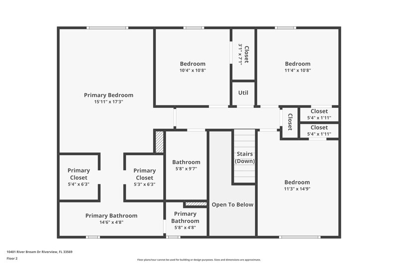 4,020/Mo, 10401 River Bream Dr Riverview, FL 33569 Floor Plan View 2