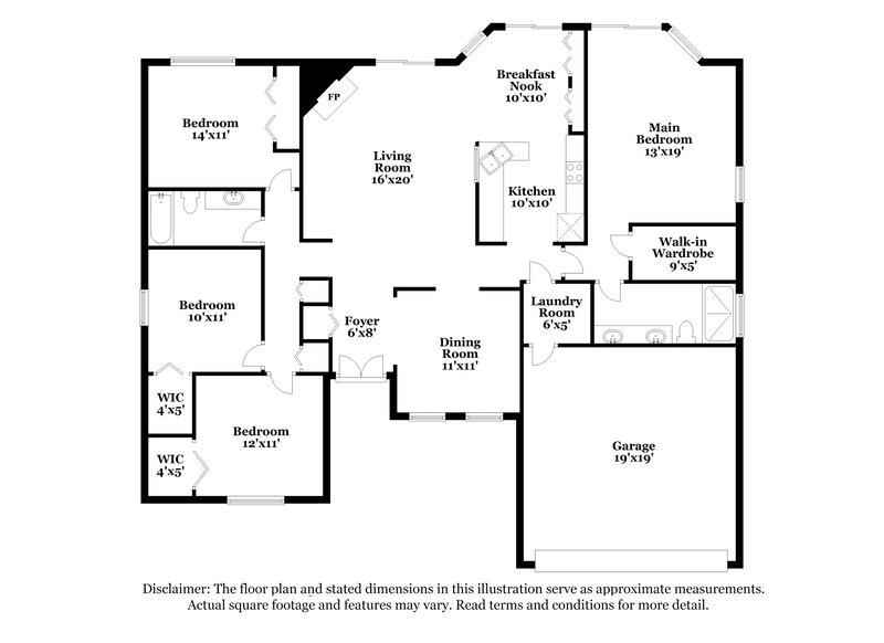 2,470/Mo, 5713 Erhardt Dr Riverview, FL 33578 Floor Plan View