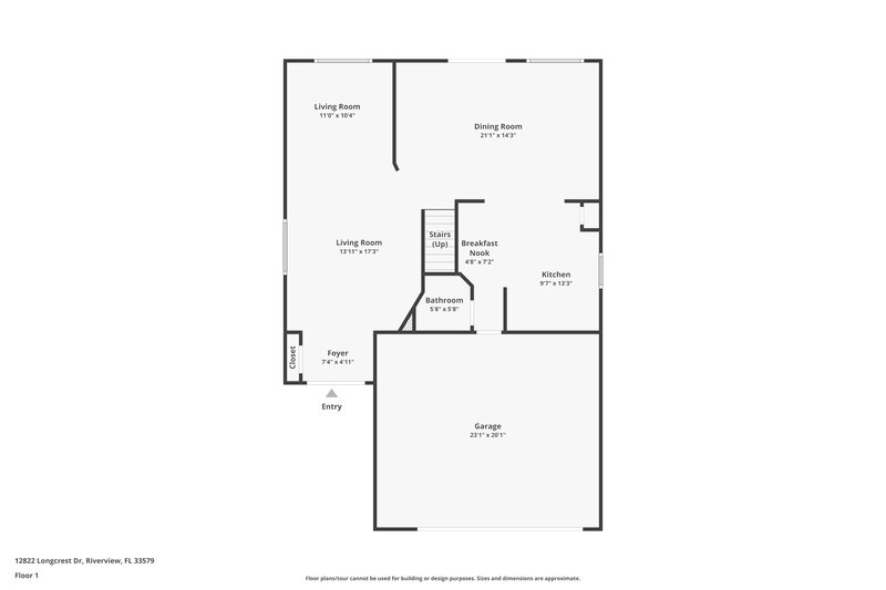 2,155/Mo, 12822 Longcrest Dr Riverview, FL 33579 Front View